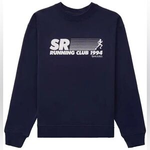 Sporty & Rich Unisex SR Running Club 1994 Crewneck Sweatshirt Medium Like New